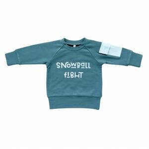 NEW BABYSPROUTS kid's snowball fight raglan sweatshirt in blue